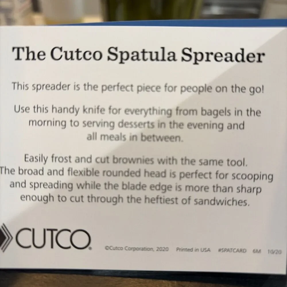 Cutco 1768 Pearl Handle Serrated Spatula Spreader Knife NEW IN BOX ENGRAVED